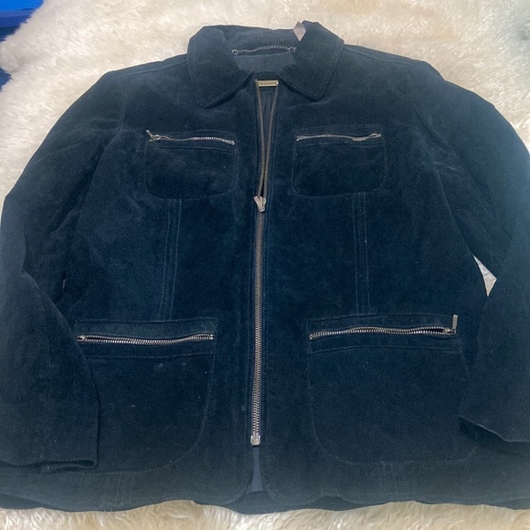 Black suede jacket size S - Picture 1 of 8